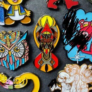 Hold The Sun Pin. Limited Edition 50 (Heady Amazing Tattoo Tattoos Tribal Cool)